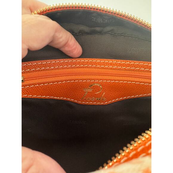 Loewe Orange Anagram Canvas and Leather Boston Bag - Picture 8 of 11